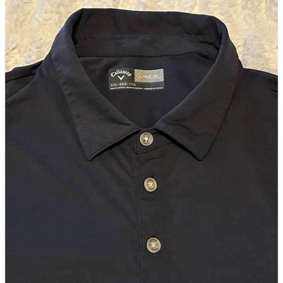 Men's Callaway Brand Opti-Dri Black Polo Shirt "State Fair Park" Size XXL-READ - Picture 12 of 16